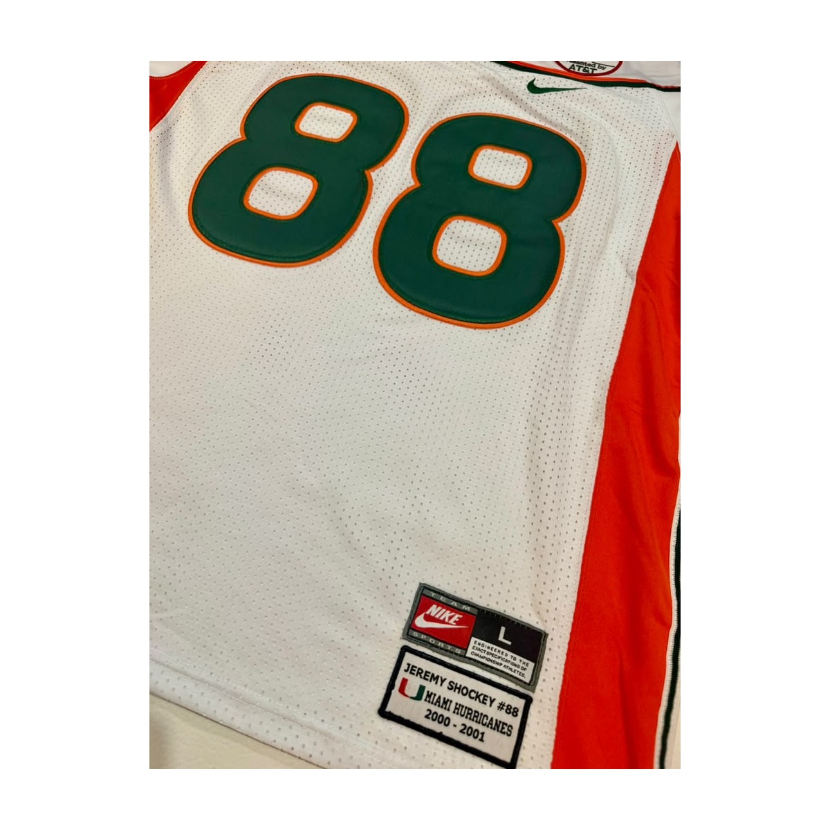 Jeremy Shockey #88 Miami Hurricanes Throwback Jersey