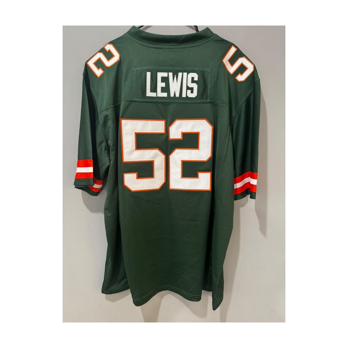 Ray Lewis #52 Miami Hurricanes Throwback Jersey