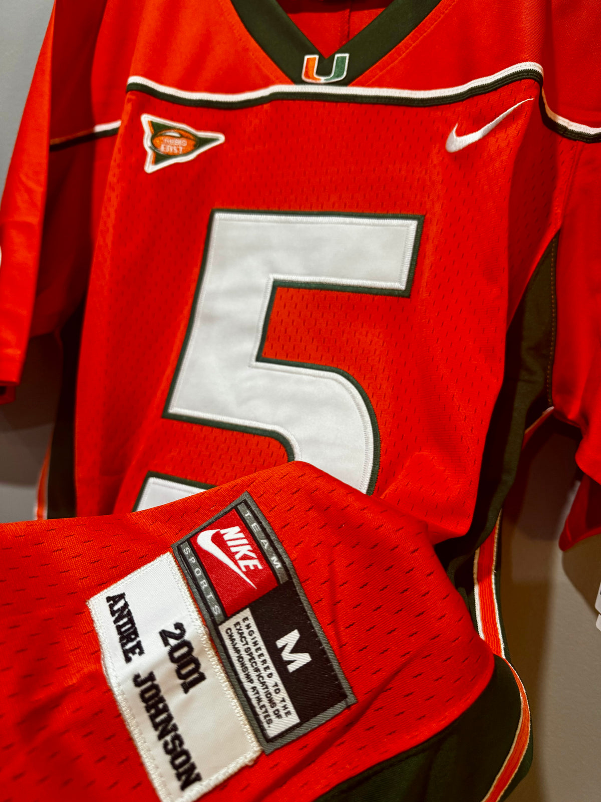Andre Johnson Miami Hurricanes Jersey 2001 Orange