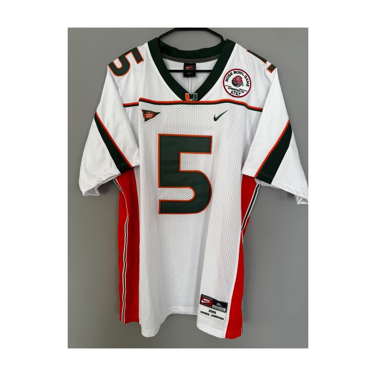 Andre Johnson #5 Miami Hurricanes Throwback Jersey