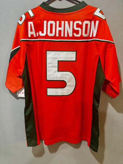Andre Johnson Miami Hurricanes Jersey 2001 Orange
