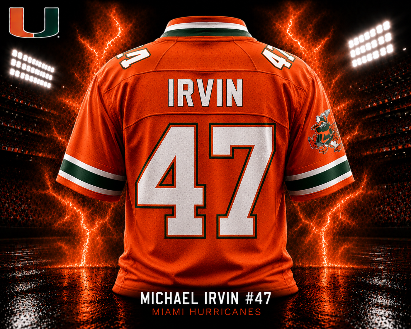 Mike Rumph #8 Miami Hurricanes Throwback Jersey product image