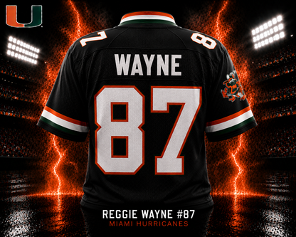 Reggie Wayne #87 Miami Hurricanes Throwback Jersey product image