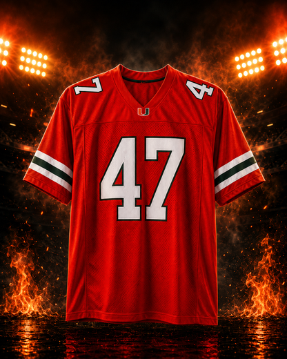 color-orange | Michael Irvin orange jersey promotional image

