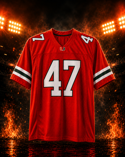 color-orange | Michael Irvin orange jersey promotional image
