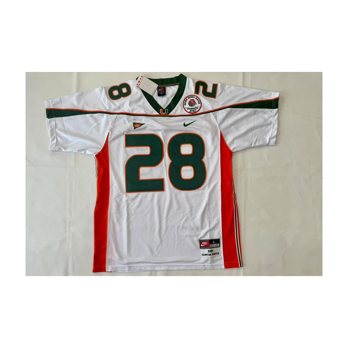 color-white | Clinton Portis white jersey front