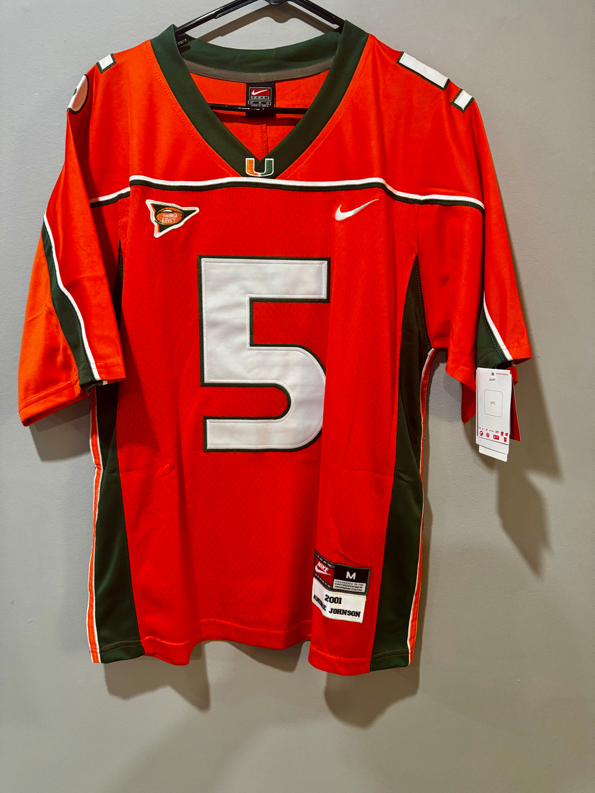 Andre Johnson Miami Hurricanes Jersey 2001 Orange