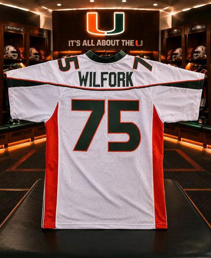 Vince Wilfork #75 Miami Hurricanes Throwback Jersey
