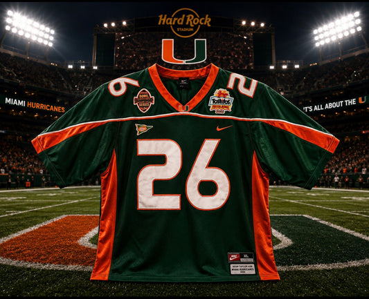 Sean Taylor #26 Miami Hurricanes BCS 2002 Tostitos Bowl Throwback Jersey