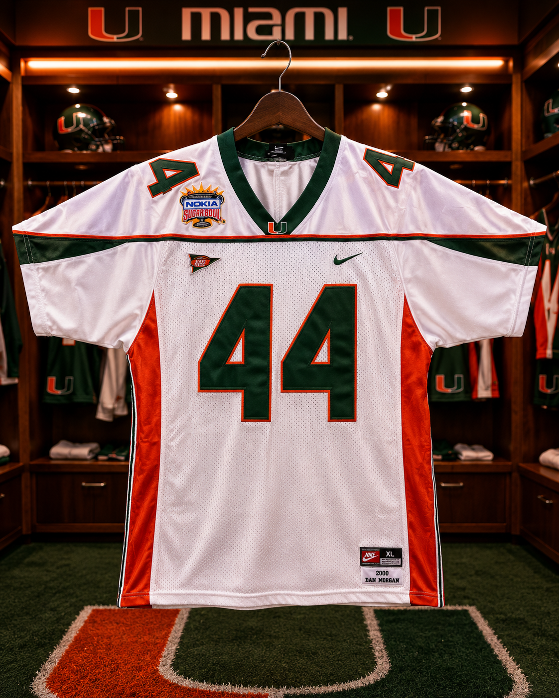 Dan Morgan #44 Miami Hurricanes Throwback Jersey 2000 Nokia Sugar Bowl