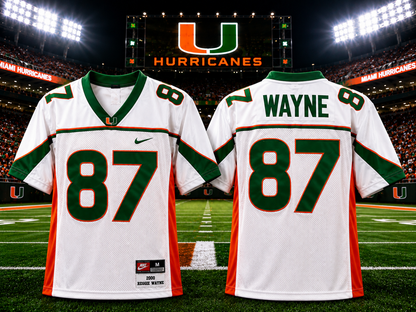 Reggie Wayne #87 Miami Hurricanes Throwback Jersey