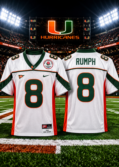 Mike Rumph #8 Miami Hurricanes Throwback Jersey