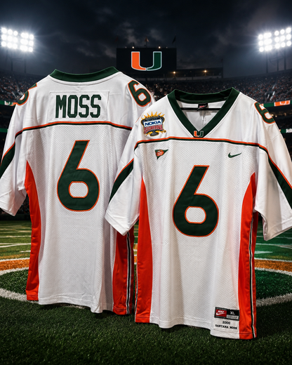 Santana Moss #6 Miami Hurricanes Throwback Jersey