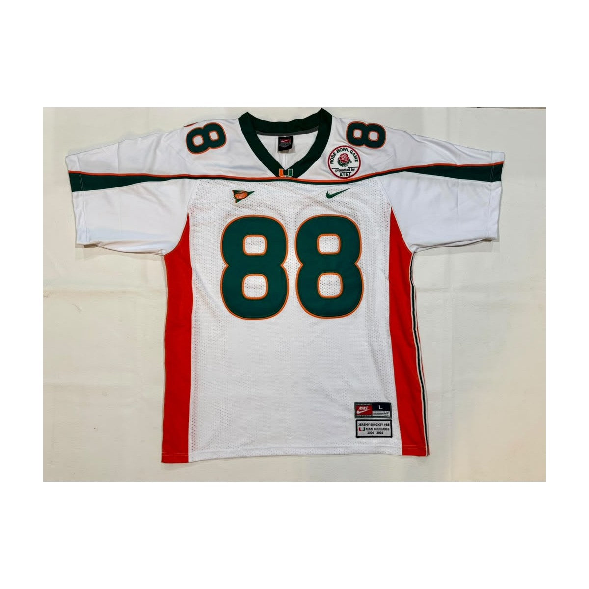Jeremy Shockey #88 Miami Hurricanes Throwback Jersey