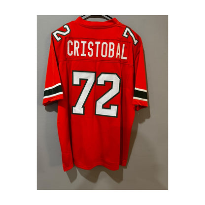 Mario Cristobal #72 Miami Hurricanes Throwback Jersey