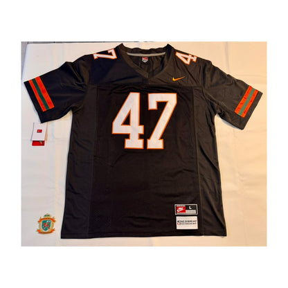 color-black | Michael Irvin black jersey front

