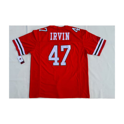 color-orange | Michael Irvin orange jersey back