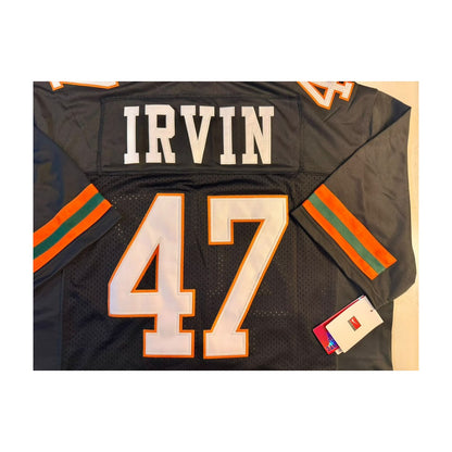 color-black | Michael Irvin black jersey back