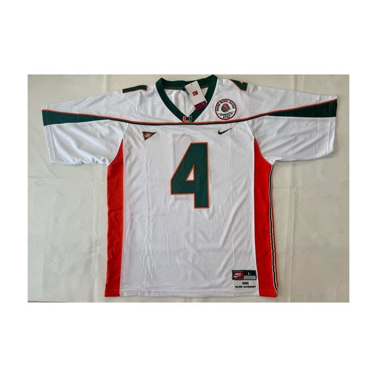 Najeh Davenport #4 Miami Hurricanes Throwback Jersey