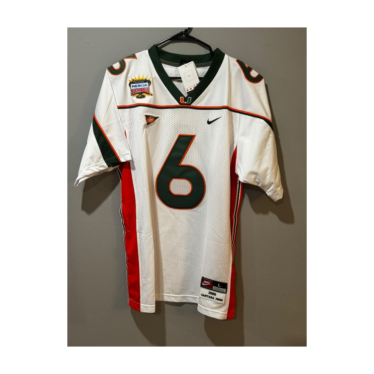 Santana Moss #6 Miami Hurricanes Throwback Jersey