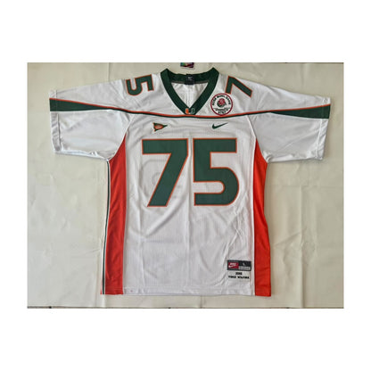 Vince Wilfork #75 Miami Hurricanes Throwback Jersey