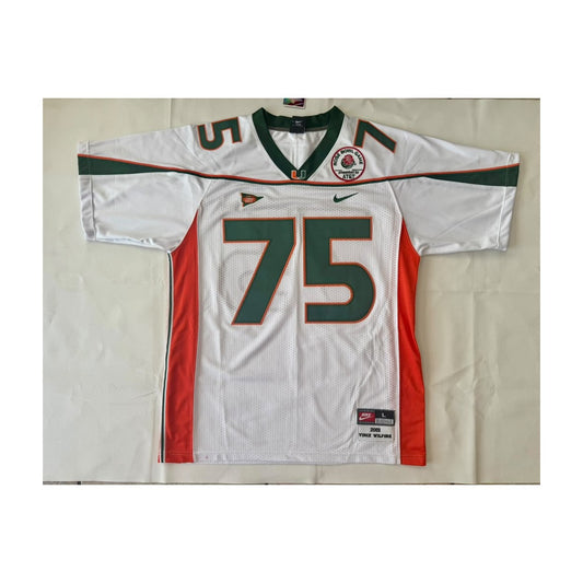 Vince Wilfork #75 Miami Hurricanes Throwback Jersey