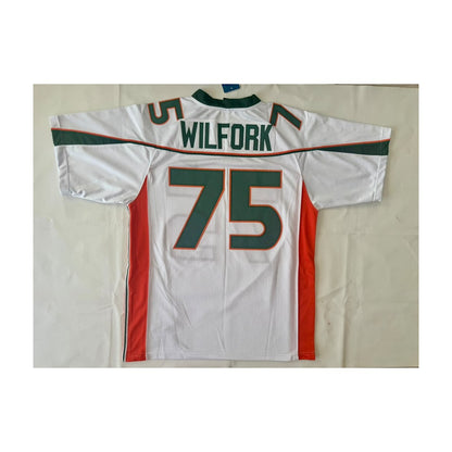 Vince Wilfork #75 Miami Hurricanes Throwback Jersey