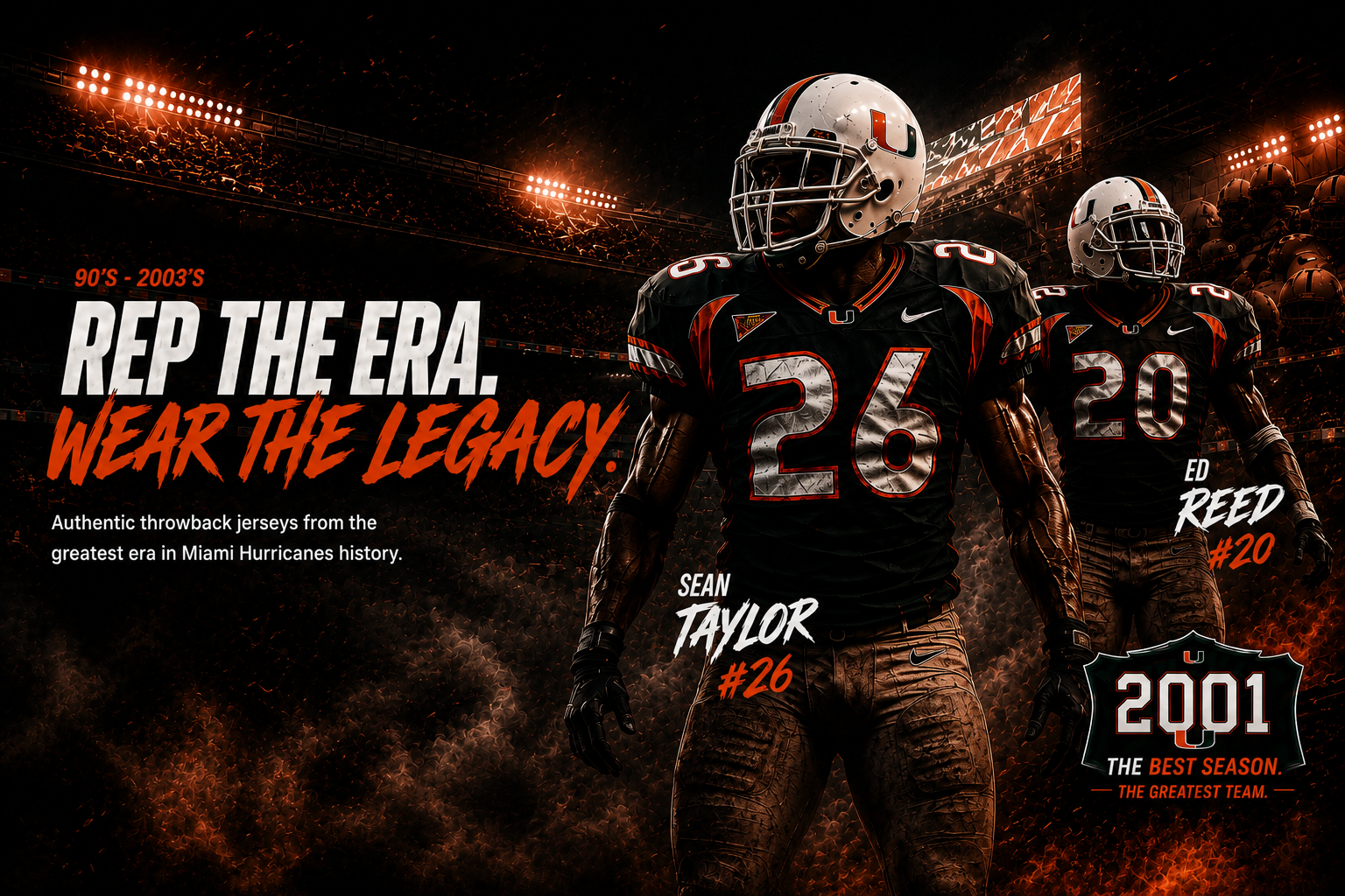 Miami throwback football jersey collection